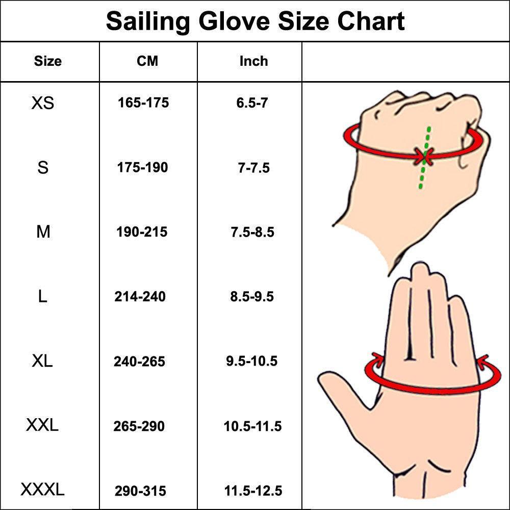 Sailing Gloves Cut Finger Style Green Blue Amara Leather Glove