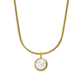 The Round Pendant Stainless Steel Necklace
